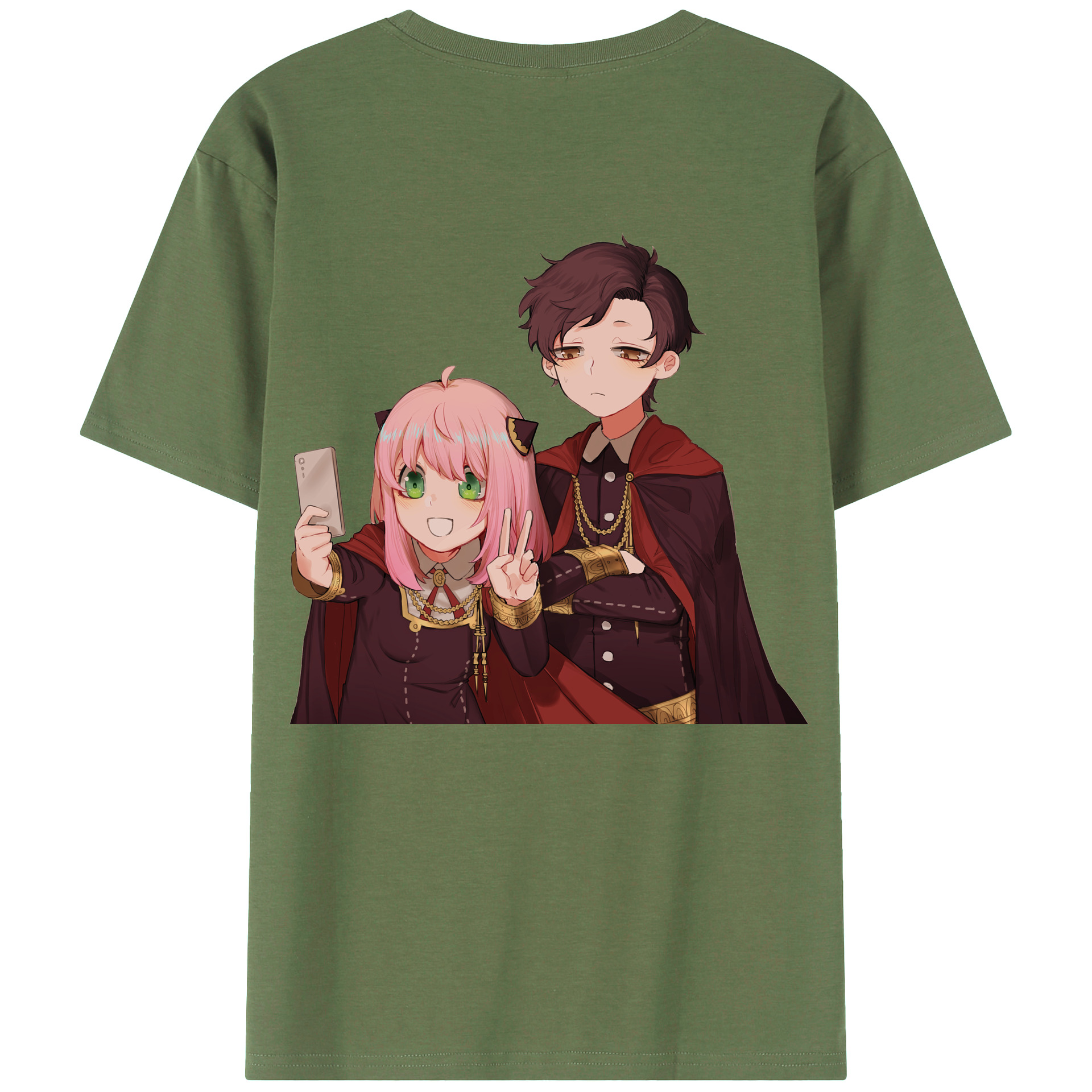 （画像用） SPY×FAMILY间谍家家酒 綿100％ メンズ半袖Tシャツ（バックプリント） 通気性